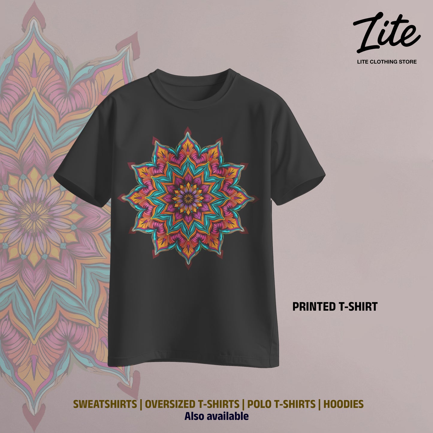 Mandala Printed T Shirt