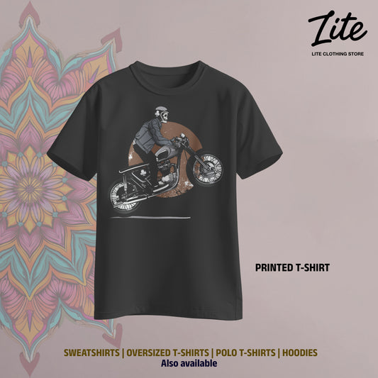 Rider Printed T Shirt Back and Front Print